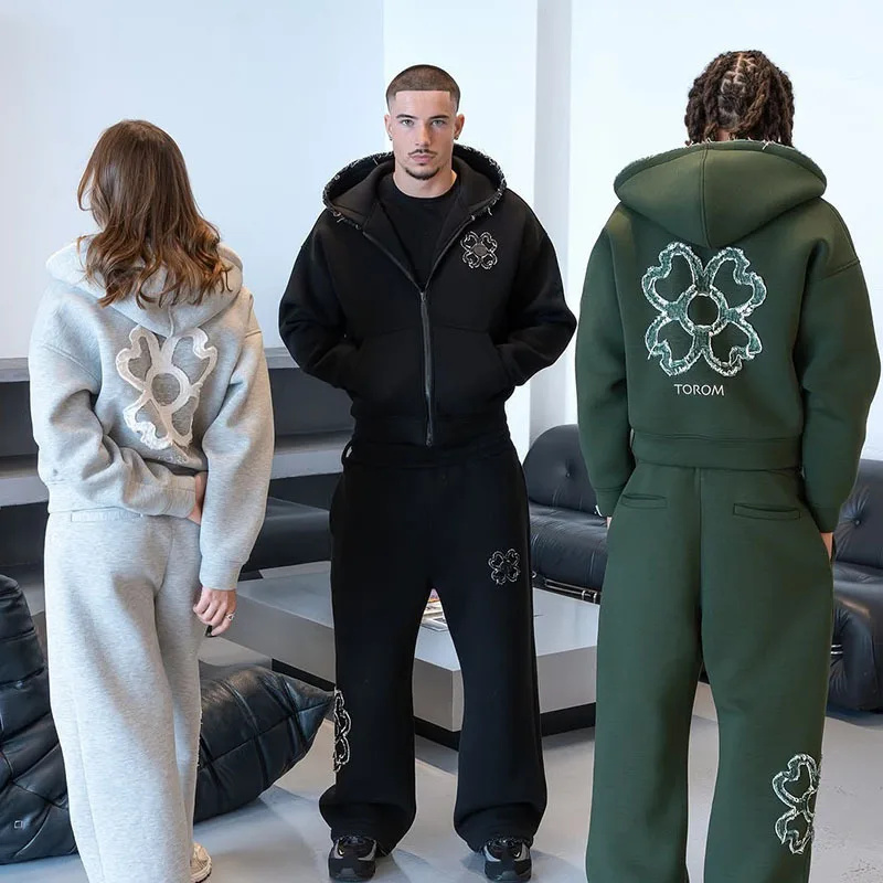Street Fashion For Man - طقم هودي وبنطلون رياضي للرجال بتصميم