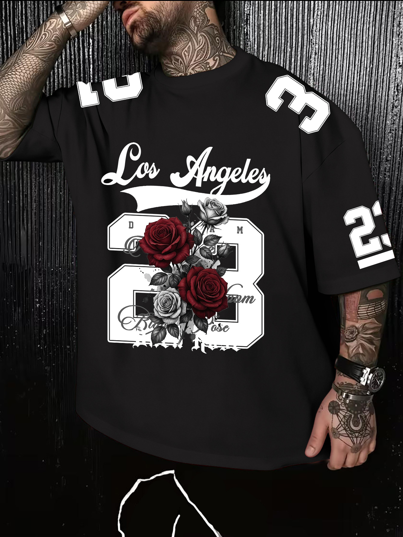 تي شيرت رجالي بتصميم أمريكي عت - مراجعة Street Fashion Los Angeles وسعره