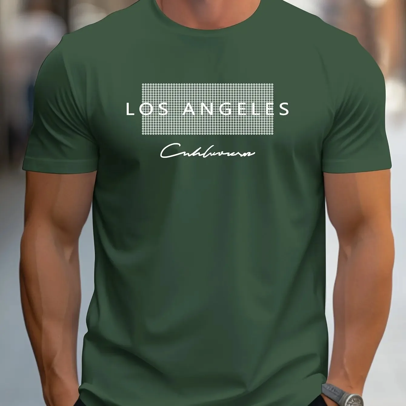 تي شيرت رجالي صيفي فضفاض غير ر - مراجعة Street Fashion Los Angeles وسعره