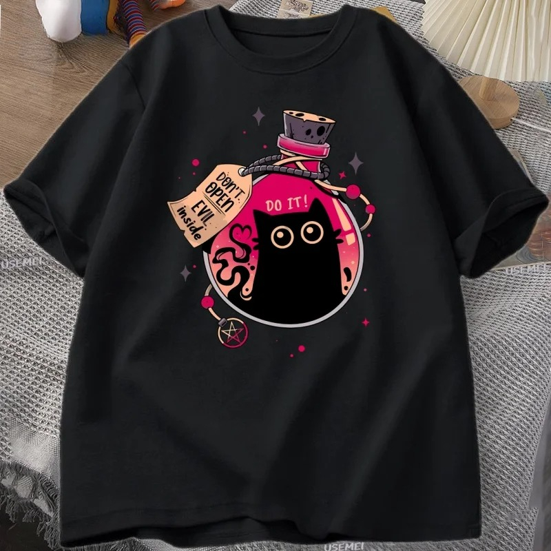 الشر القط الأسود في الزجاجة تي - مراجعة Fashion Street Cat وسعره
