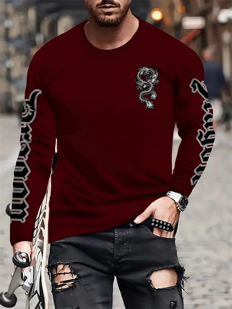 تي شيرت رجالي بأكمام طويلة ويا - مراجعة Street Fashion For Man وسعره