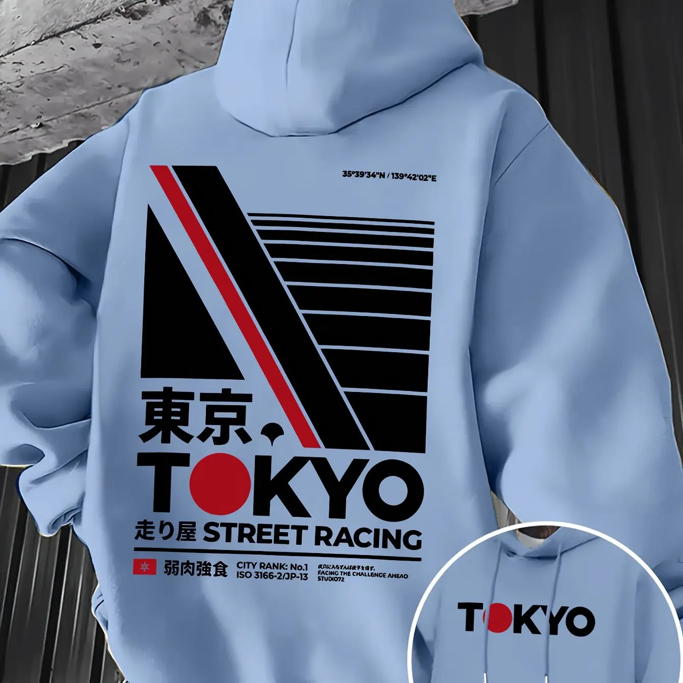 هودي رجالي بطباعة مزدوجة الجان - مراجعة Street Fashion In Tokyo وسعره